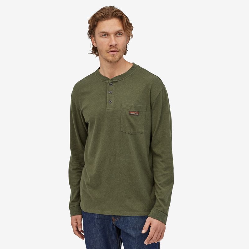 Patagonia Men's Long-Sleeved Work Henley Pocket Tee - Black