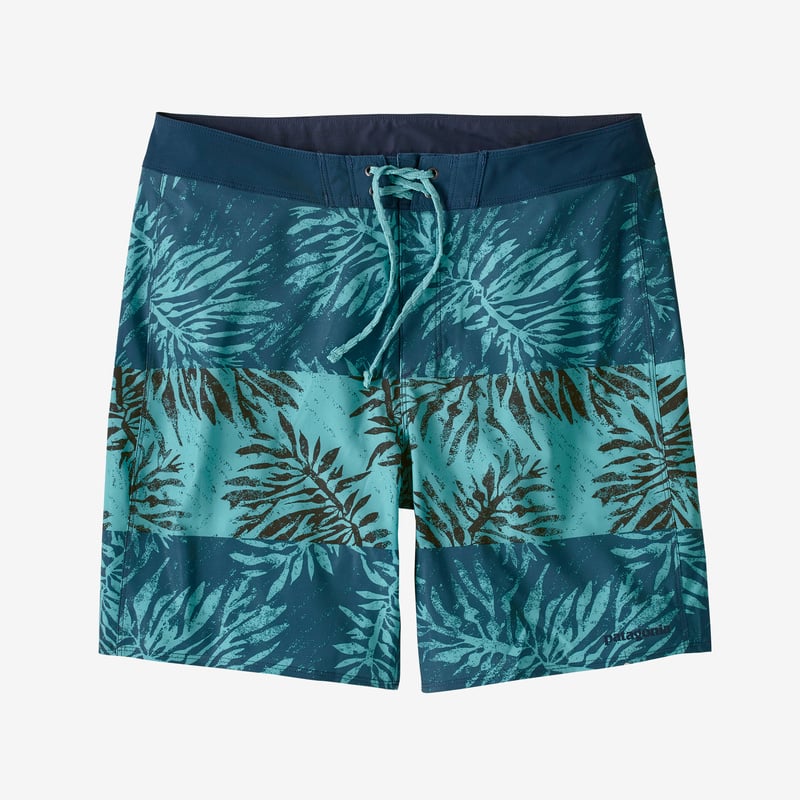 Patagonia Men's Hydropeak Boardshorts - 18" - Sandy Kelp Blocked: Crater Blue