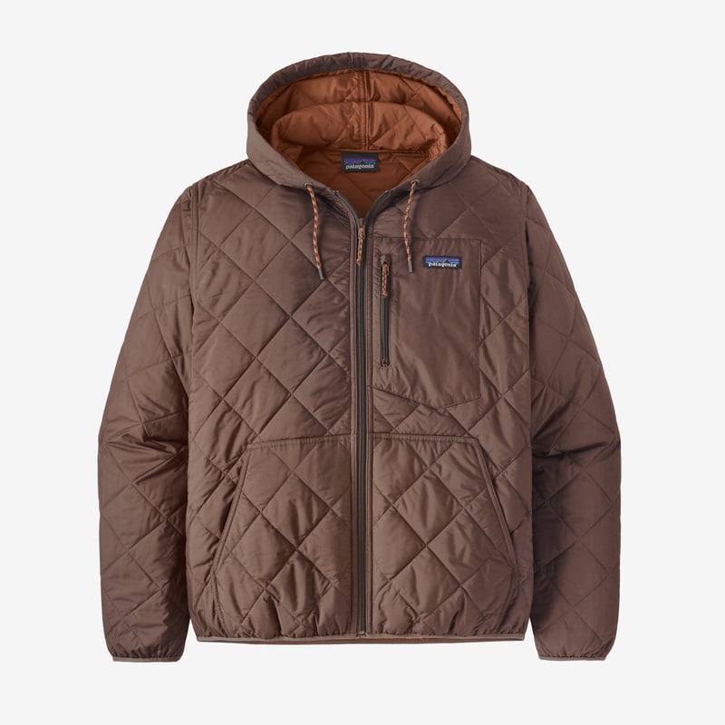 Patagonia Men's Diamond Quilted Bomber Hoody - Cone Brown