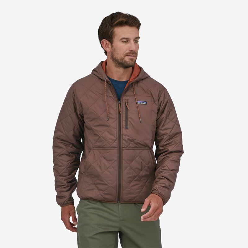 Patagonia Men's Diamond Quilted Bomber Hoody - Cone Brown