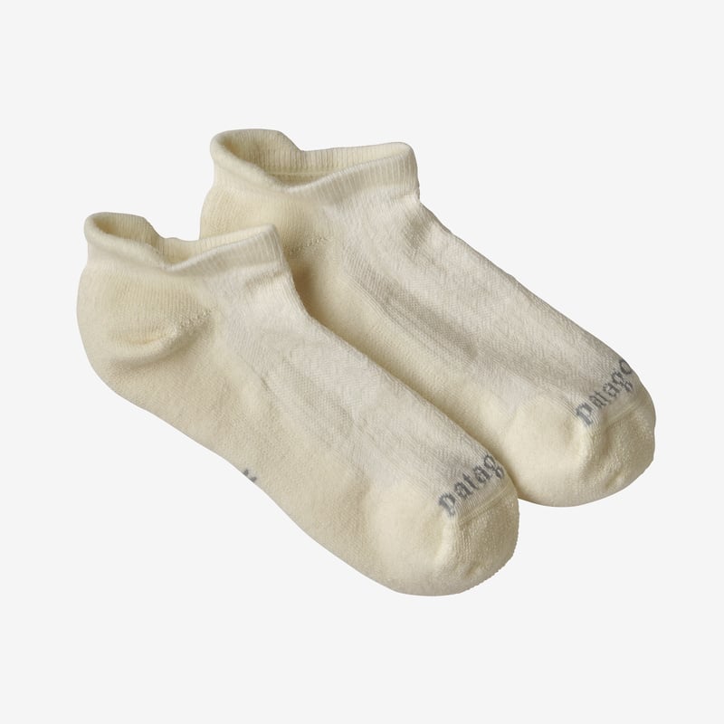 Patagonia Lightweight Merino Performance Anklet Socks - Birch White