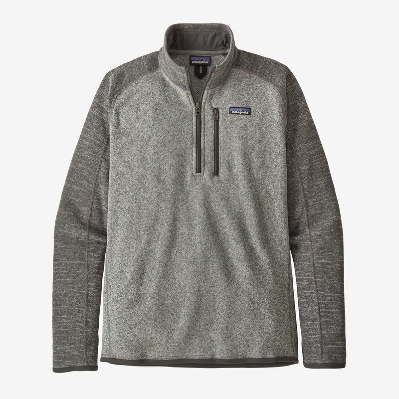 Patagonia Men's Better Sweater® 1/4-Zip Fleece - Nickel w/Forge Grey