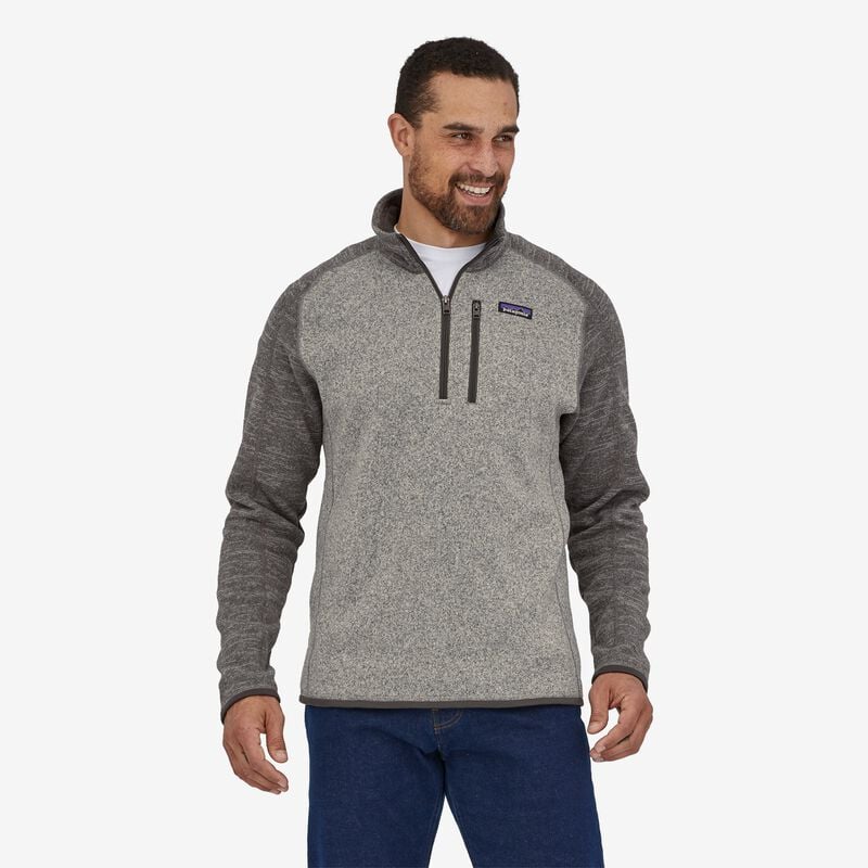 Patagonia Men's Better Sweater® 1/4-Zip Fleece - Nickel w/Forge Grey