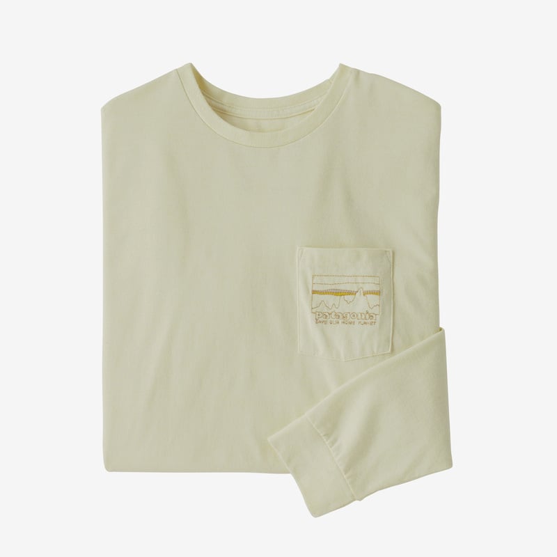Patagonia Men's Long-Sleeved '73 Skyline Pocket Responsibili-Tee® - Birch White