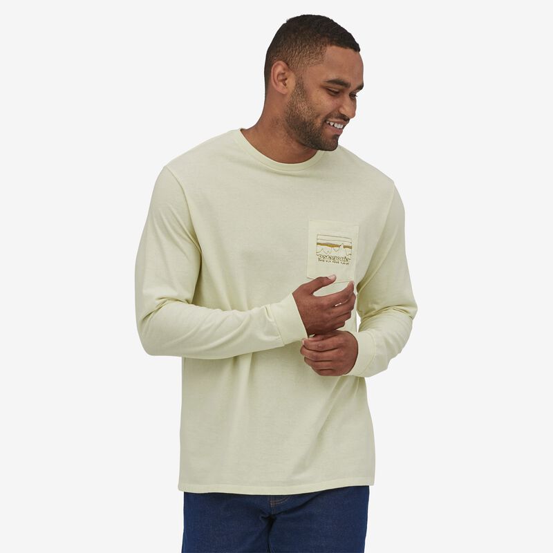 Patagonia Men's Long-Sleeved '73 Skyline Pocket Responsibili-Tee® - Birch White