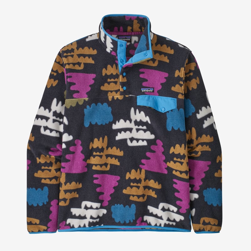 Patagonia Men's Lightweight Synchilla® Snap-T® Fleece Pullover - Fungiis Stripe: Pitch Blue