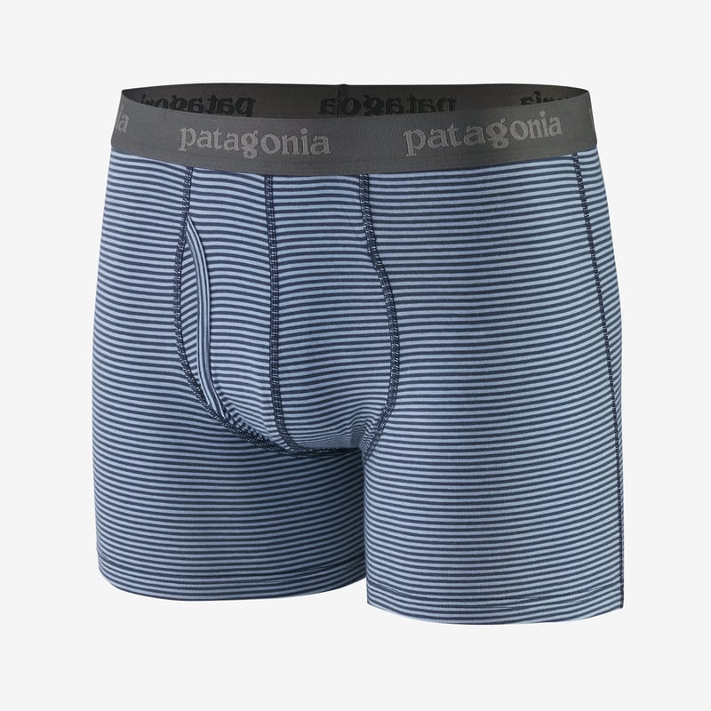 Patagonia Men's Essential Boxer Briefs - 3" - Fathom Stripe: New Navy