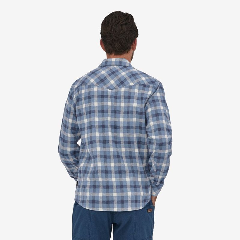 Patagonia Men's Long-Sleeved Western Snap Shirt - Terrane: Light Plume Grey