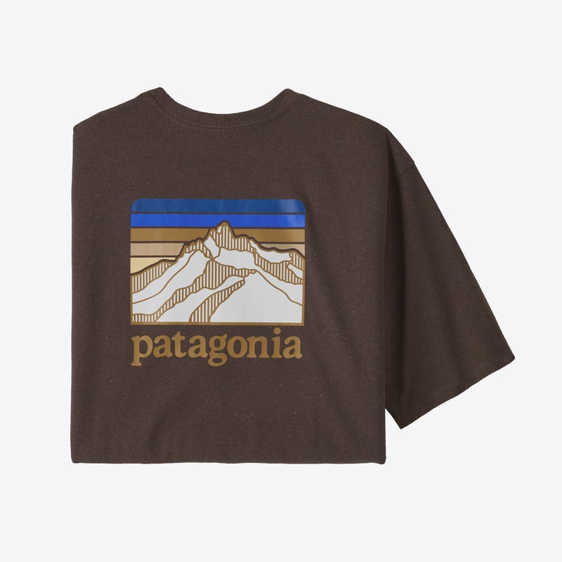Patagonia Men's Line Logo Ridge Pocket Responsibili-Tee® - Cone Brown