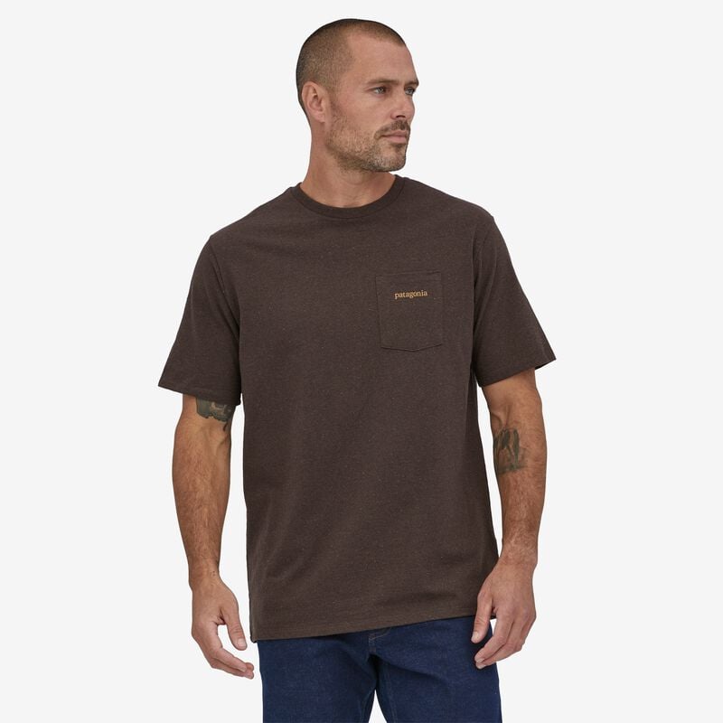 Patagonia Men's Line Logo Ridge Pocket Responsibili-Tee® - Cone Brown