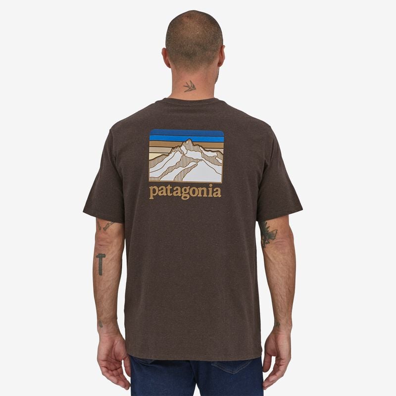 Patagonia Men's Line Logo Ridge Pocket Responsibili-Tee® - Cone Brown