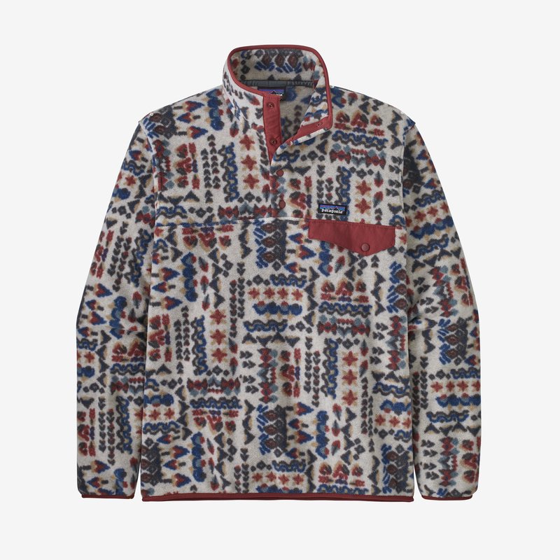 Patagonia Men's Lightweight Synchilla® Snap-T® Fleece Pullover - Wandering Woods: Pumice