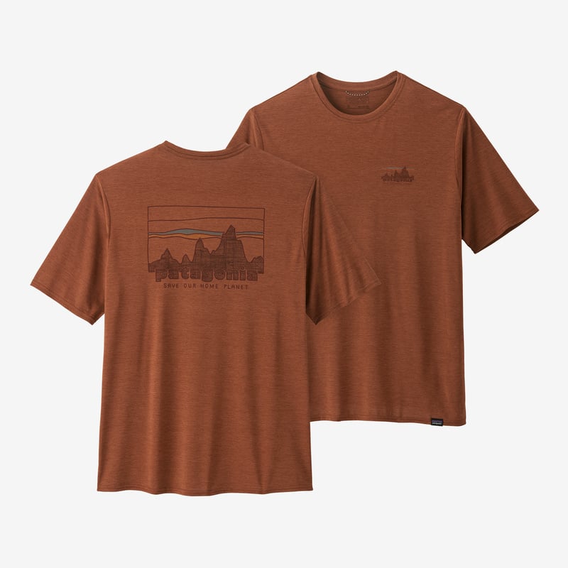 Patagonia Men's Capilene® Cool Daily Graphic Shirt - 73 Skyline: Sisu Brown X-Dye