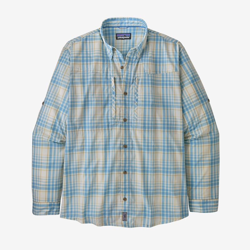 Patagonia Men's Long-Sleeved Sun Stretch Shirt - Jetty: Birch White
