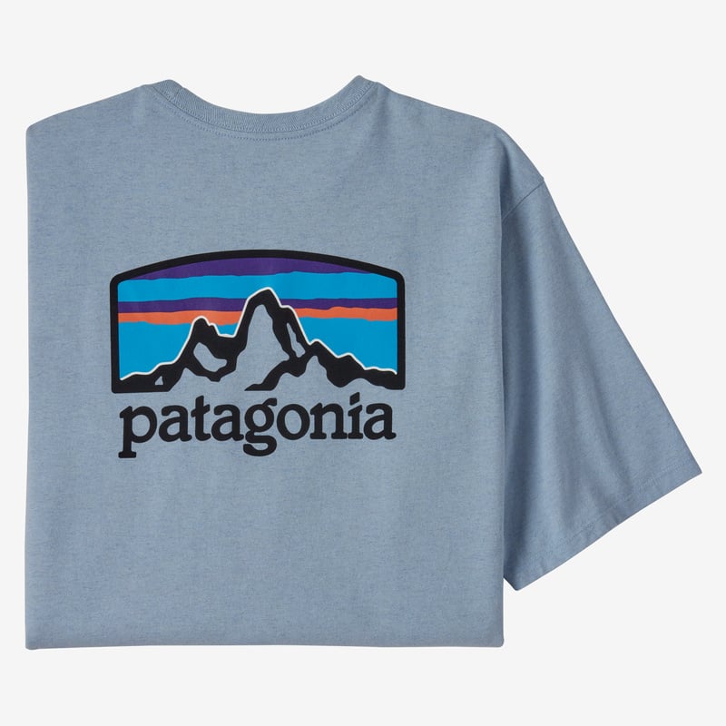 Patagonia Men's Fitz Roy Horizons Responsibili-Tee® - Steam Blue