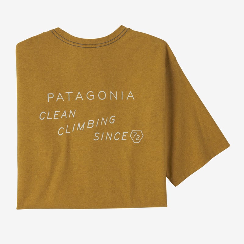Patagonia Men's Clean Climb Trade Responsibili-Tee® - Clean Climb Type: Cabin Gold