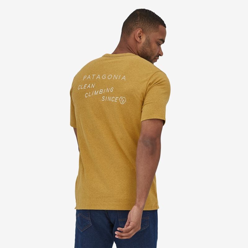Patagonia Men's Clean Climb Trade Responsibili-Tee® - Clean Climb Type: Cabin Gold