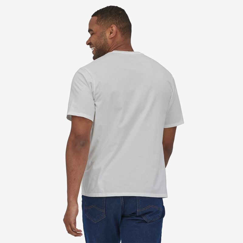 Patagonia Men's Line Logo Ridge Stripe Organic Pocket T-Shirt - Cone Brown