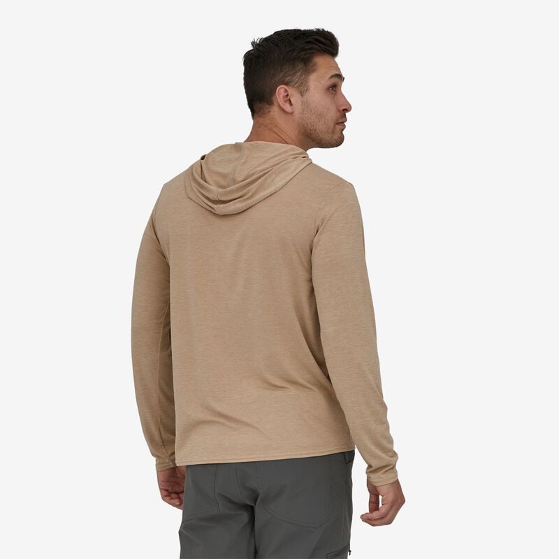 Patagonia Men's Capilene® Cool Daily Graphic Hoody - Spirited Seasons: Oar Tan X-Dye