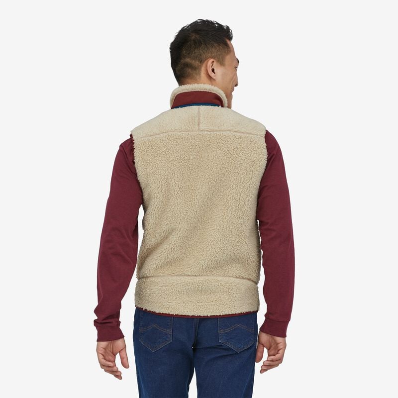 Patagonia Men's Classic Retro-X® Fleece Vest - Dark Natural w/Sequoia Red