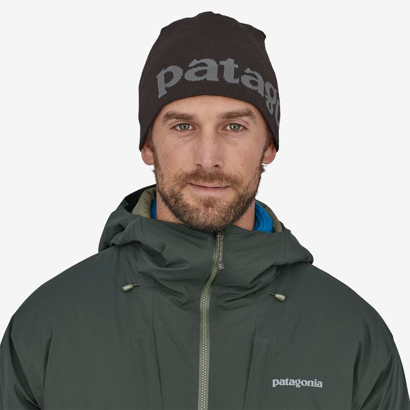 Patagonia Beanie Hat - Logo Belwe: Black