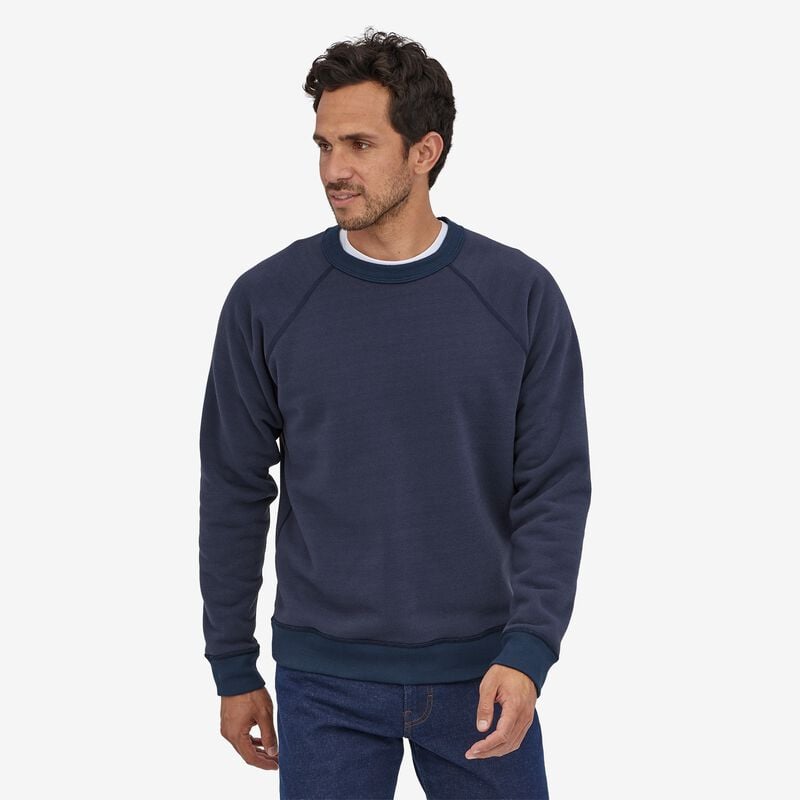 Patagonia Men's Reversible Shearling Fleece Crew - New Navy