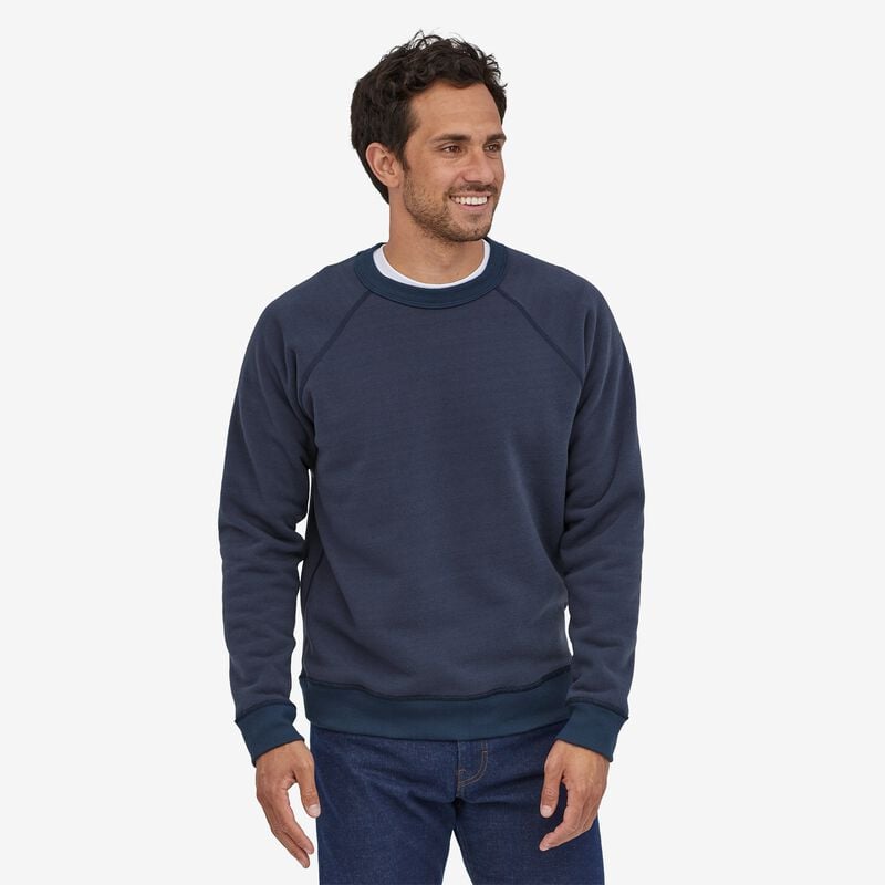 Patagonia Men's Reversible Shearling Fleece Crew - New Navy