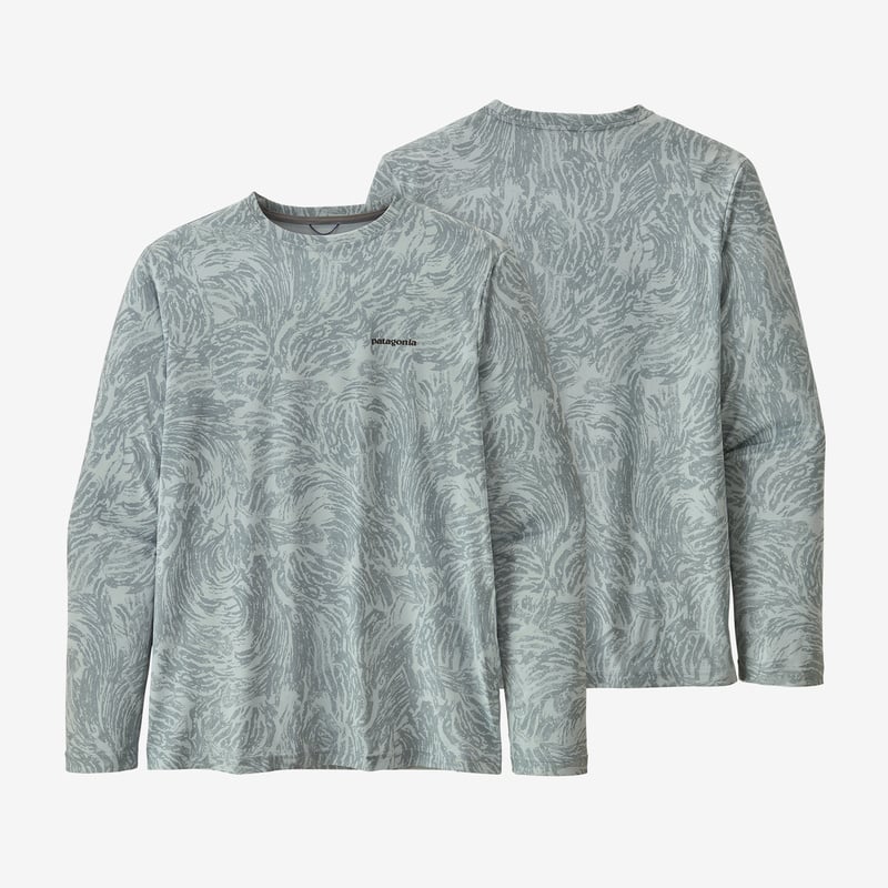 Patagonia Men's Long-Sleeved Capilene® Cool Daily Fish Graphic Shirt - Rocksand: Stainless