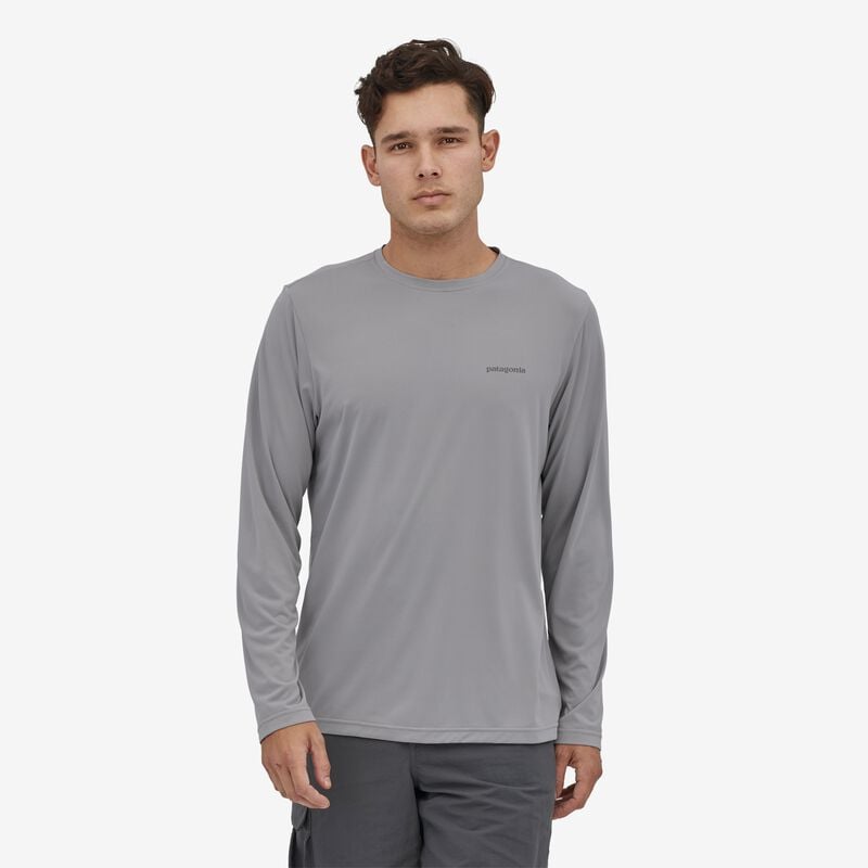 Patagonia Men's Long-Sleeved Capilene® Cool Daily Fish Graphic Shirt - Rocksand: Stainless