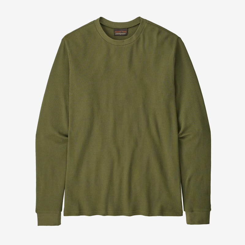 Patagonia Men's Work Waffle Crew - Wyoming Green