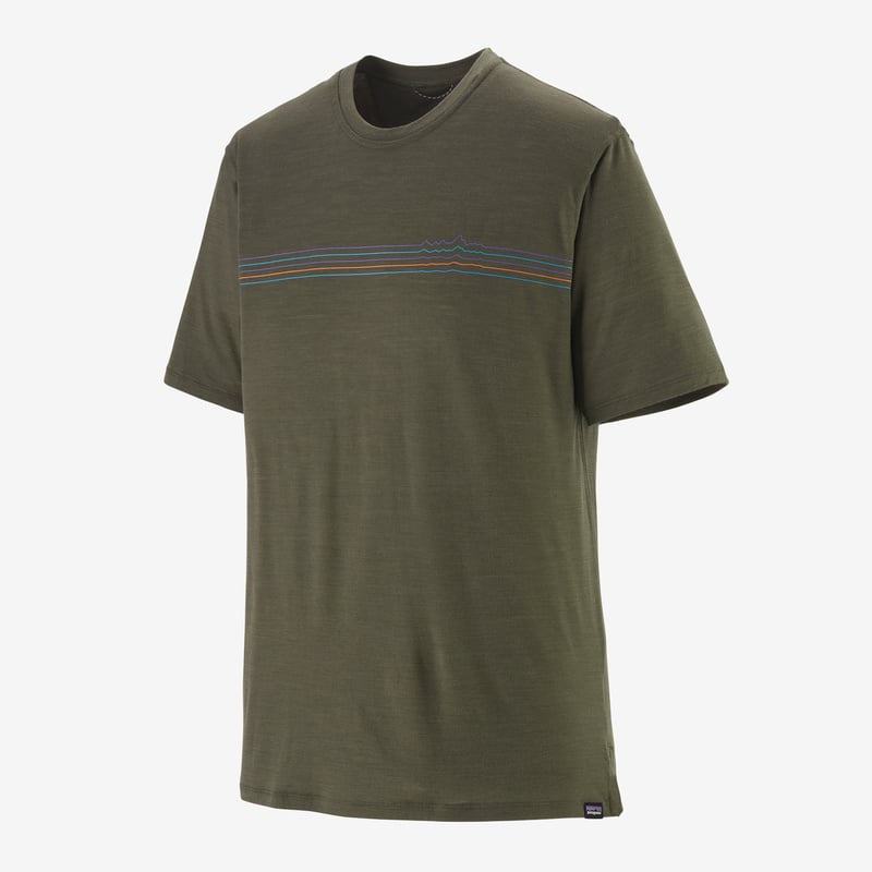 Patagonia Men's Capilene® Cool Merino Graphic Shirt - Fitz Roy Fader: Basin Green