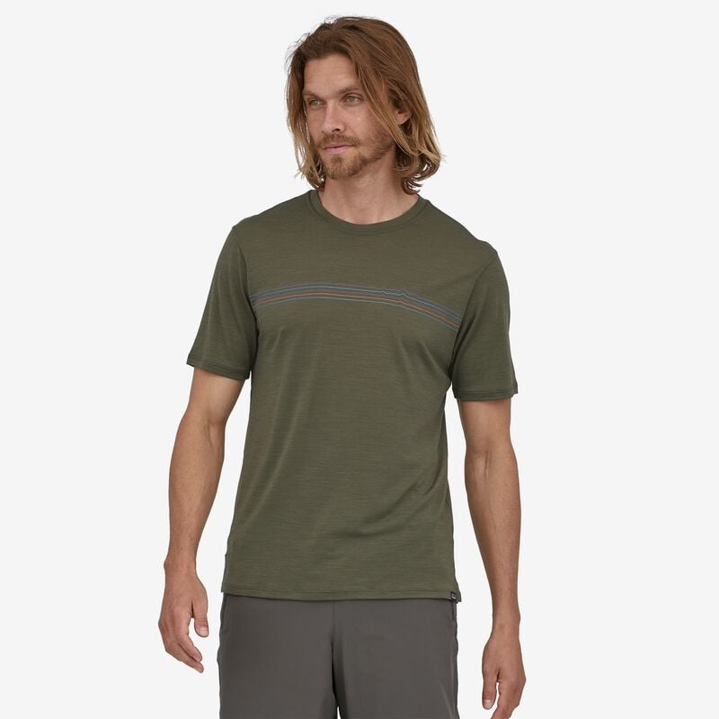 Patagonia Men's Capilene® Cool Merino Graphic Shirt - Fitz Roy Fader: Basin Green
