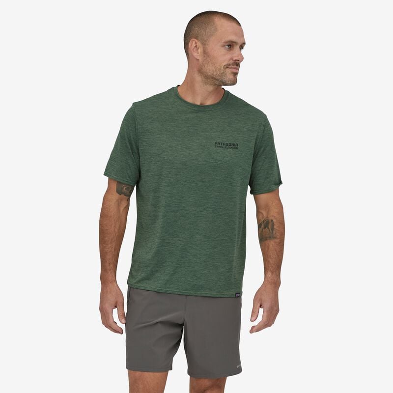 Patagonia Men's Capilene® Cool Daily Graphic Shirt - Tree Trotter: Pinyon Green X-Dye