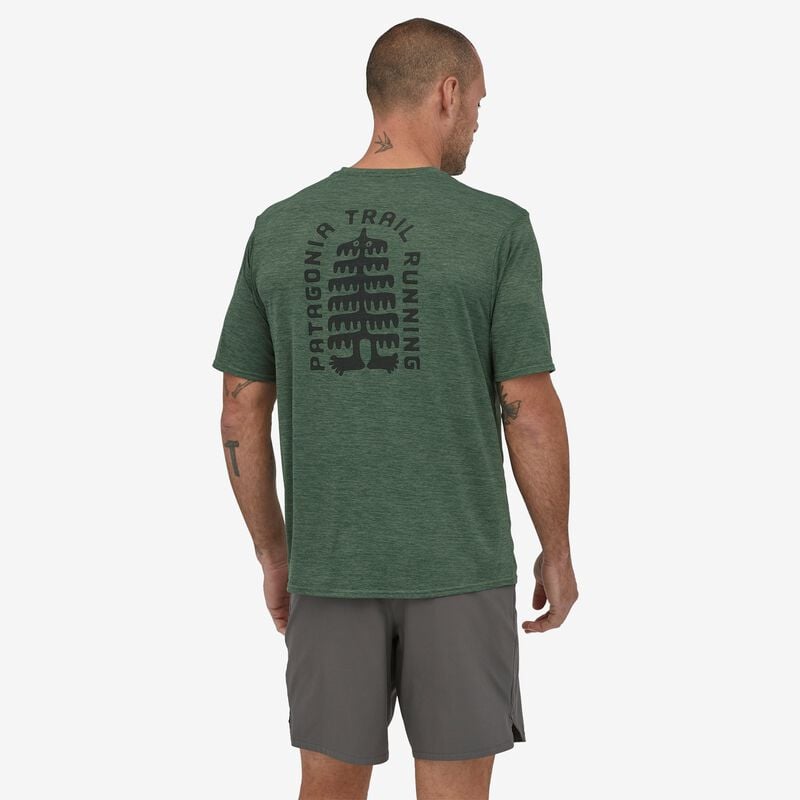 Patagonia Men's Capilene® Cool Daily Graphic Shirt - Tree Trotter: Pinyon Green X-Dye