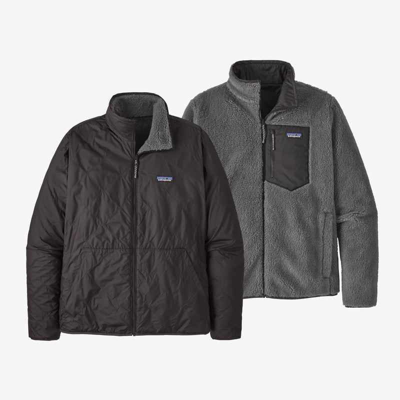 Patagonia Men's Reversible Woolyester Pile Fleece Jacket - Ink Black