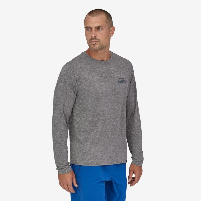 Patagonia Men's Long-Sleeved Capilene® Cool Daily Graphic Shirt - 73 Skyline: Feather Grey