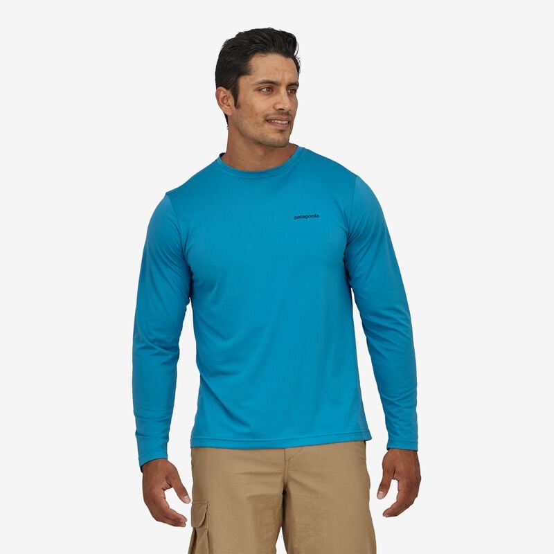 Patagonia Men's Long-Sleeved Capilene® Cool Daily Fish Graphic Shirt - Wild Waterline: Anacapa Blue