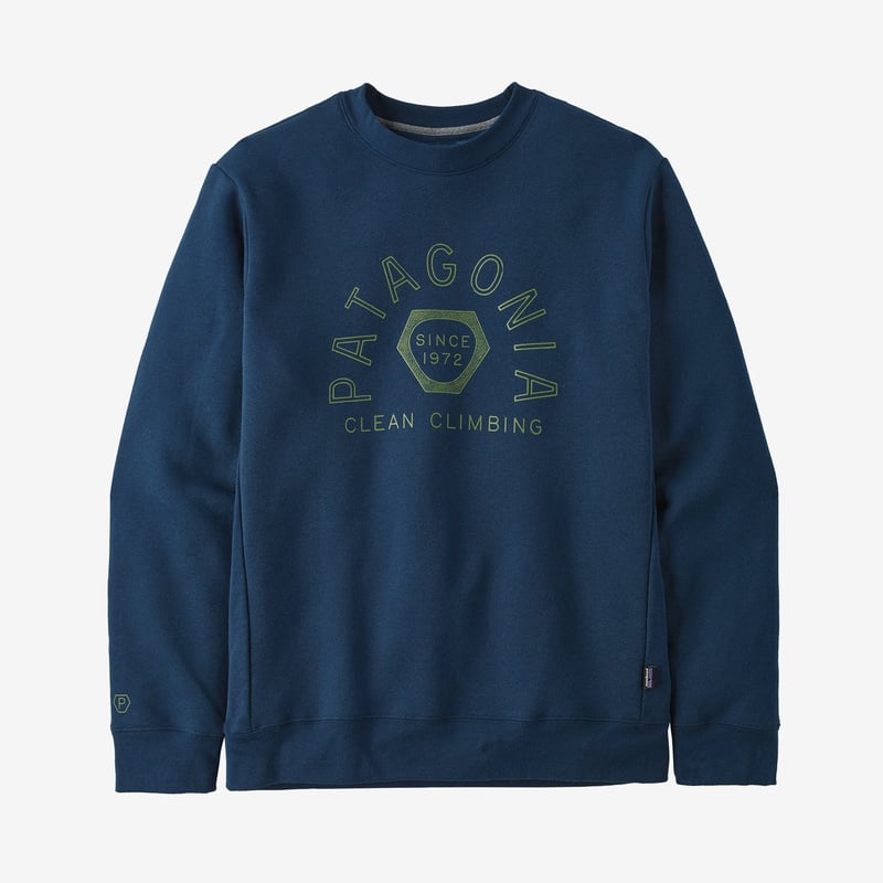 Patagonia Clean Climb Hex Uprisal Crew Sweatshirt - Tidepool Blue