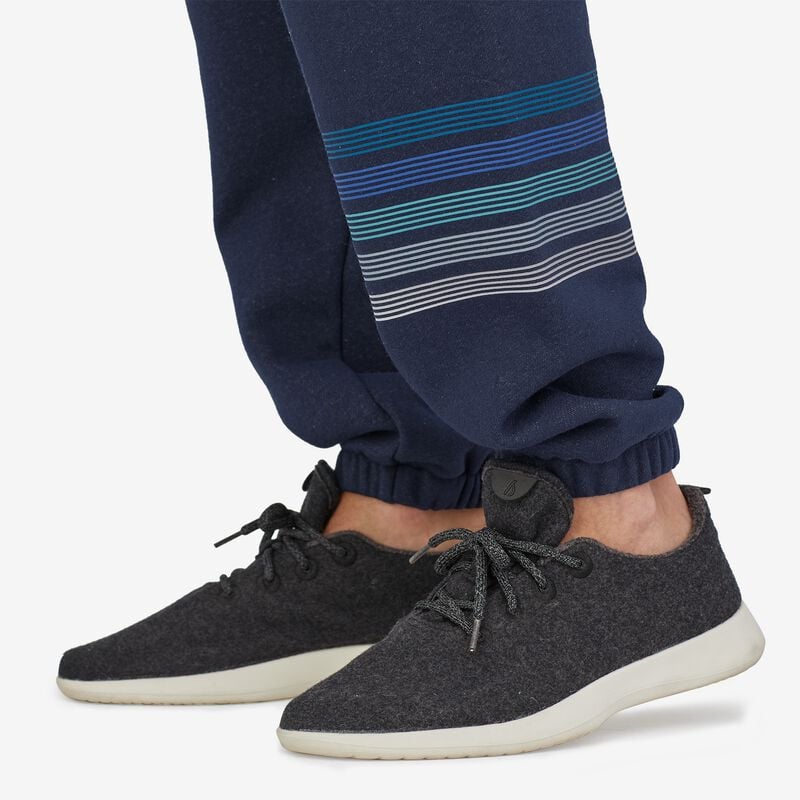 Patagonia Men's Line Logo Ridge Stripe Uprisal Sweatpants - Gravel Heather