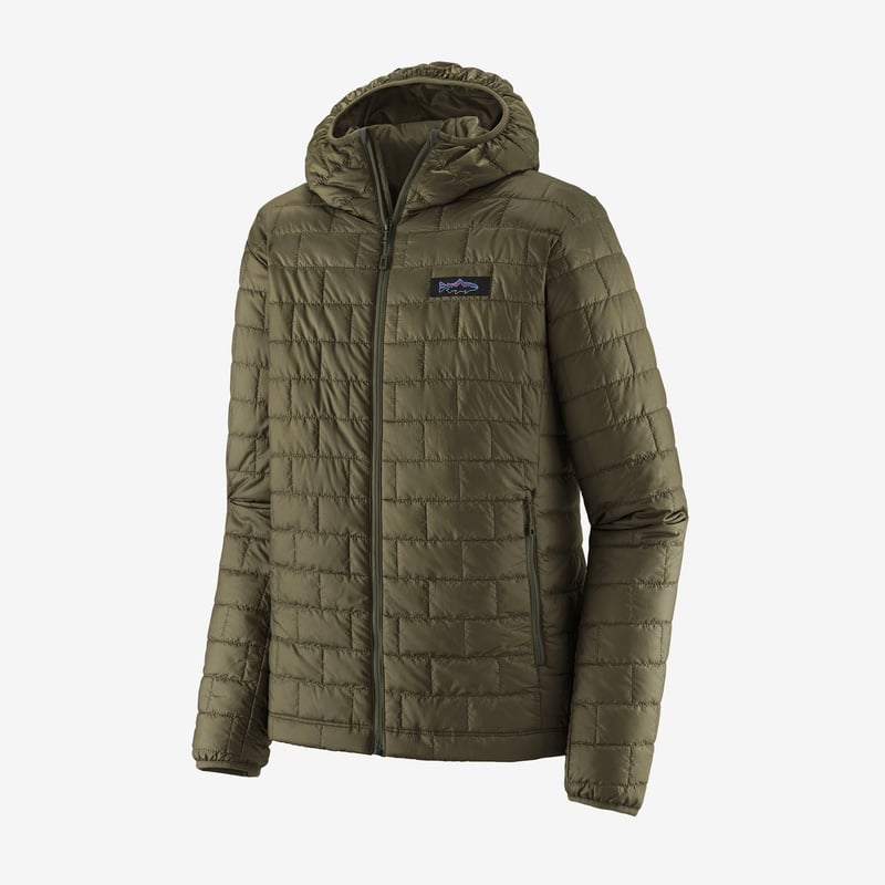 Patagonia Men's Nano Puff® Fitz Roy Trout Hoody - Basin Green