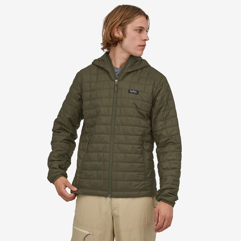 Patagonia Men's Nano Puff® Fitz Roy Trout Hoody - Basin Green