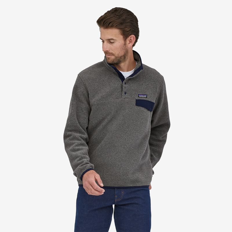 Patagonia Men's Lightweight Synchilla® Snap-T® Fleece Pullover - Nickel