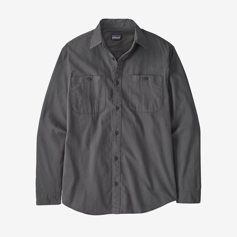 Patagonia Men's Long-Sleeved Pima Cotton Shirt - Forge Grey