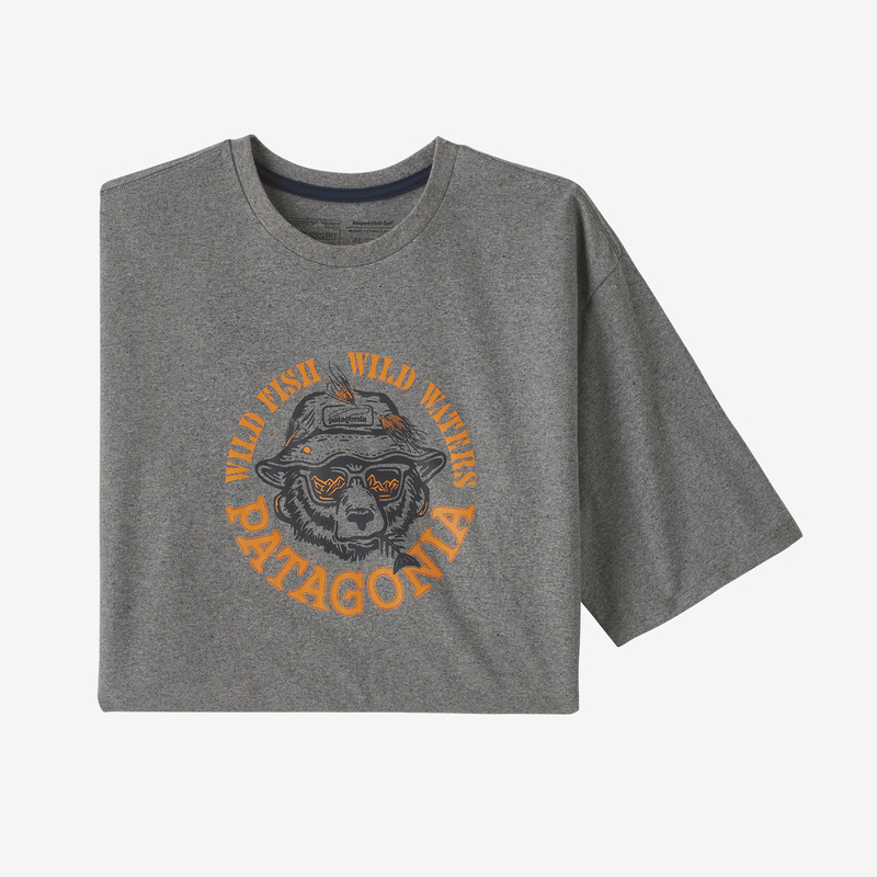 Patagonia Men's Take a Stand Responsibili-Tee® - Wild Grizz: Gravel Heather
