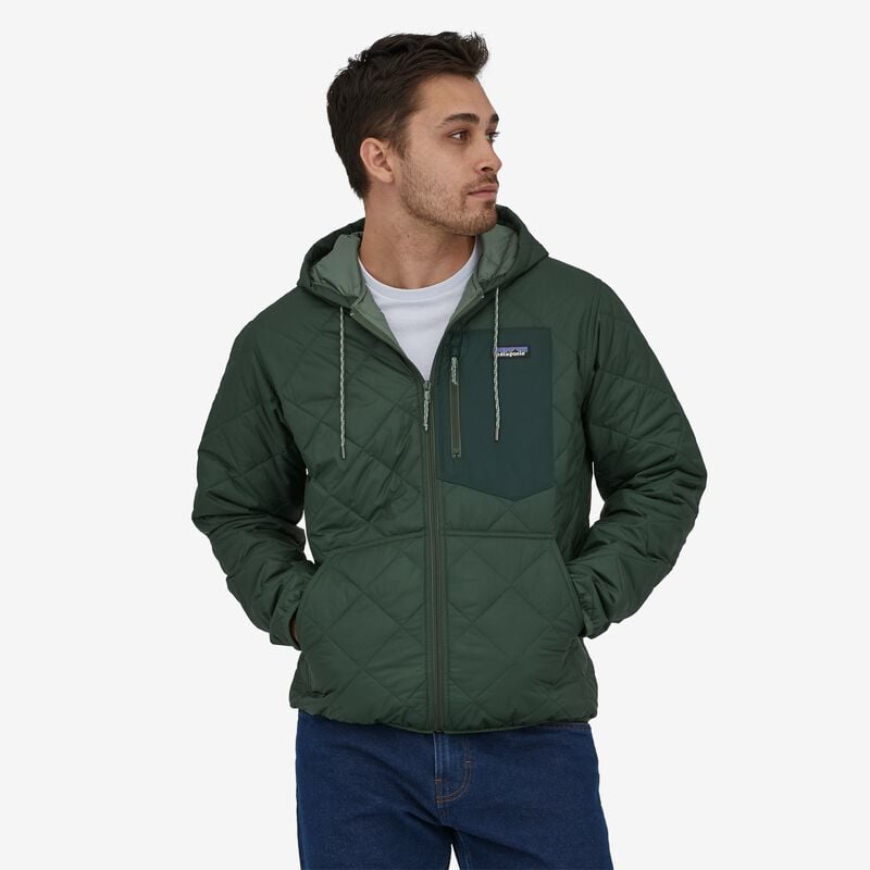 Patagonia Men's Diamond Quilted Bomber Hoody - Pinyon Green