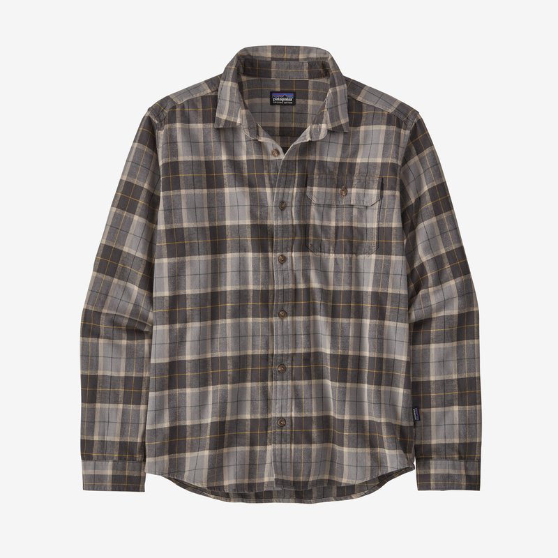 Patagonia Men's Long-Sleeved Cotton in Conversion Fjord Flannel Shirt - Beach Plaid: Forge Grey