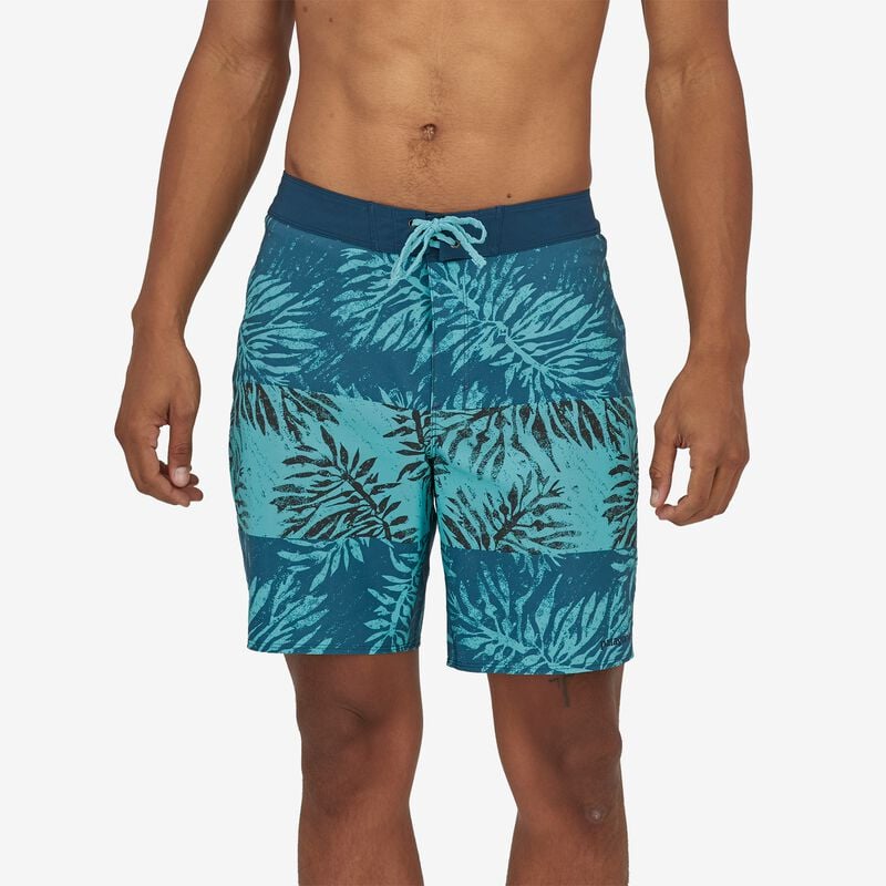 Patagonia Men's Hydropeak Boardshorts - 18" - Sandy Kelp Blocked: Crater Blue