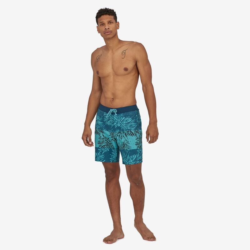 Patagonia Men's Hydropeak Boardshorts - 18" - Sandy Kelp Blocked: Crater Blue