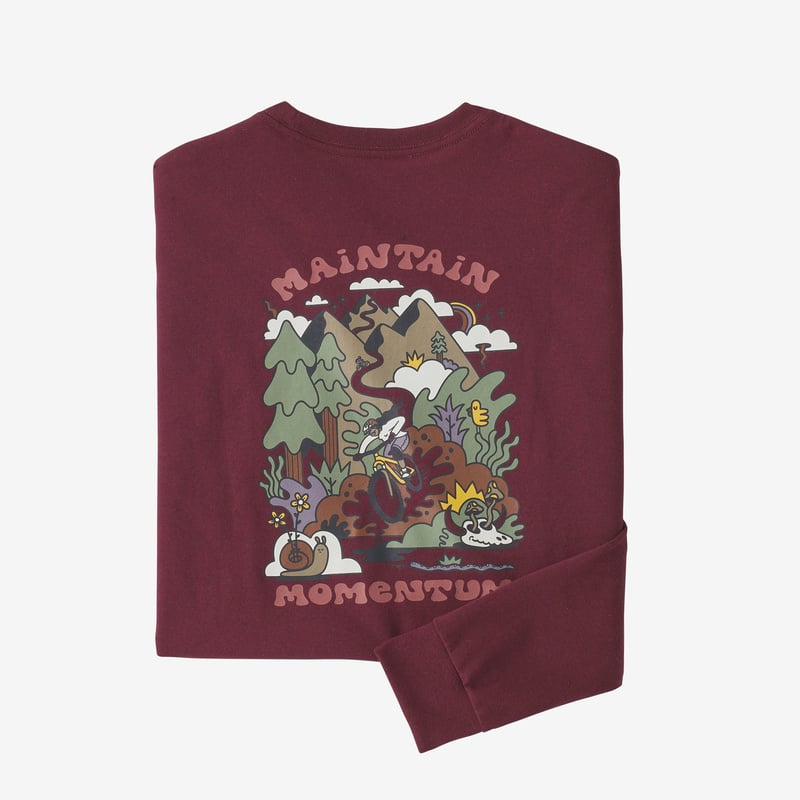 Patagonia Men's Long-Sleeved Maintain Momentum Pocket Responsibili-Tee® - Sequoia Red