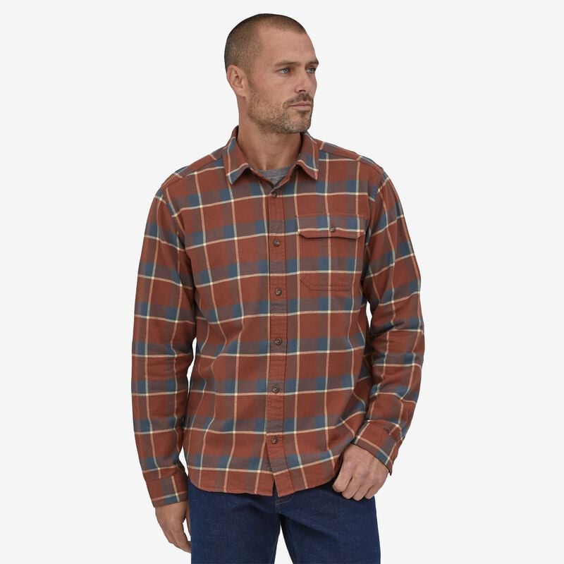Patagonia Men's Long-Sleeved Cotton in Conversion Fjord Flannel Shirt - Graft: Sisu Brown